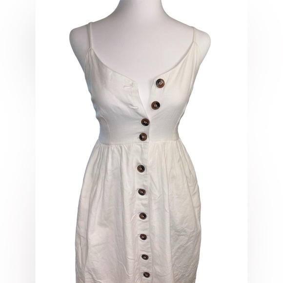 Japna white button up summer dress. Size Small - Picture 2 of 7